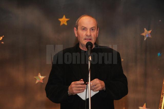 Profesorul Marian Palade la lansarea cărţii „Un veac de muzică corală în Ţara de Sus“