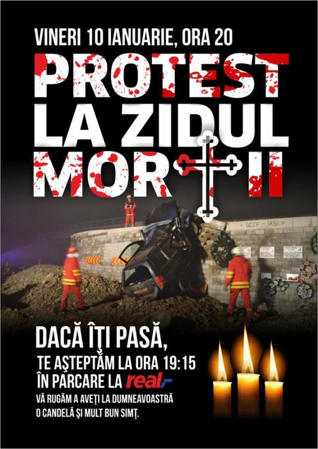 Protest la „Zidul Morţii”, vineri seară, anunţat la Primăria Şcheia şi Jandarmerie