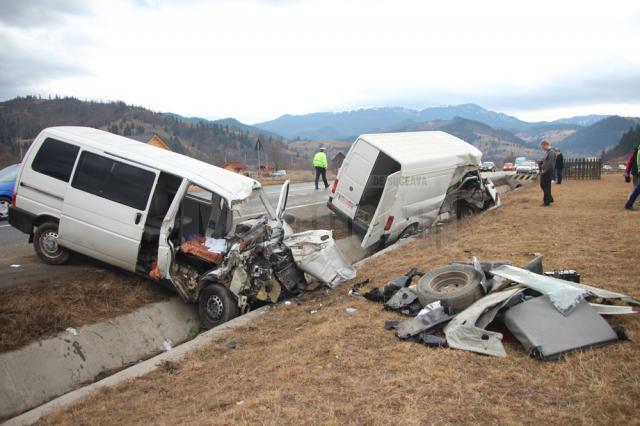 Cumplitul accident rutier petrecut vinerea trecută pe DN 17, la intrarea în Câmpulung Moldovenesc dinspre Gura Humorului