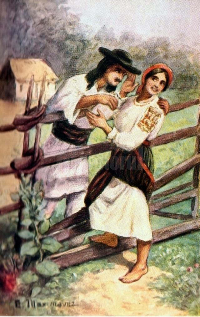 La pârleaz – tablou de Eugen Maximovici (1857-1926)