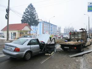 Accidentul rutier petrecut pe strada Traian Vuia