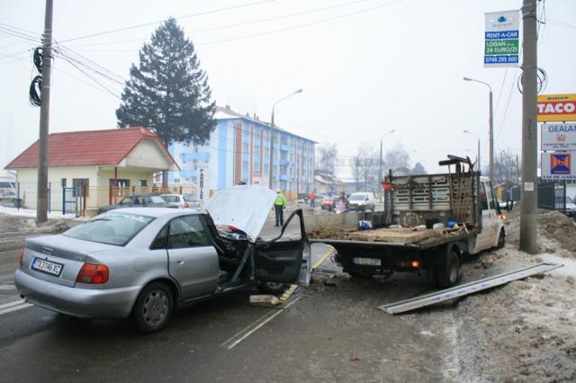 Accidentul rutier petrecut pe strada Traian Vuia