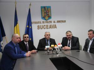 Şefii sindicatului au susţinut o conferinţă de presă,ieri, la sediul IPJ Suceava