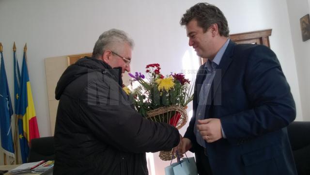 Preşedintele Consiliului Judeţean, felicitat de ziua sa de primarul Sucevei