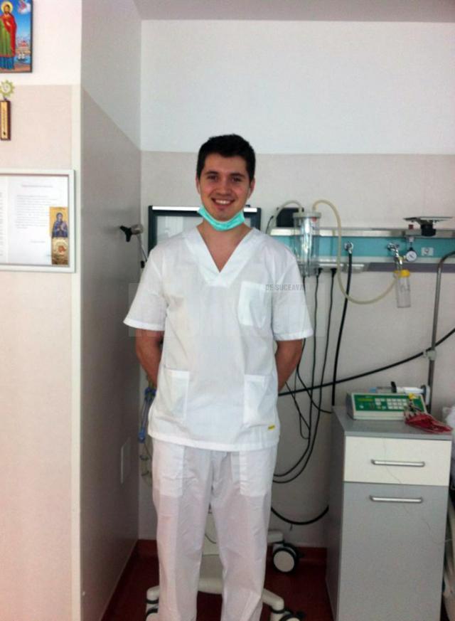 Andrei Fetcu a ales să facă practică în cadrul Spitalului Judeţean de Urgenţă Suceava