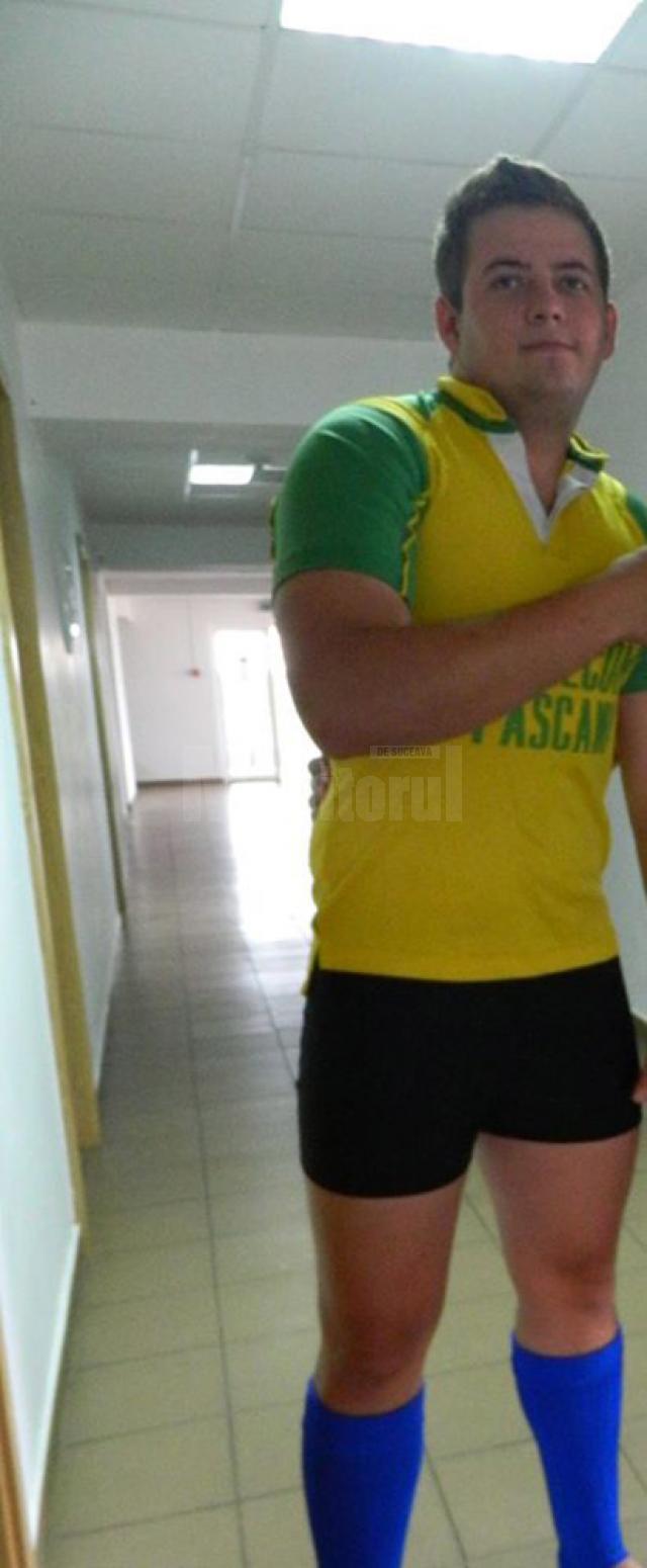 Andrei Răzvan Olariu juca rugby, anul trecut fiind legitimat la echipa de Divizia Naţională din Arad
