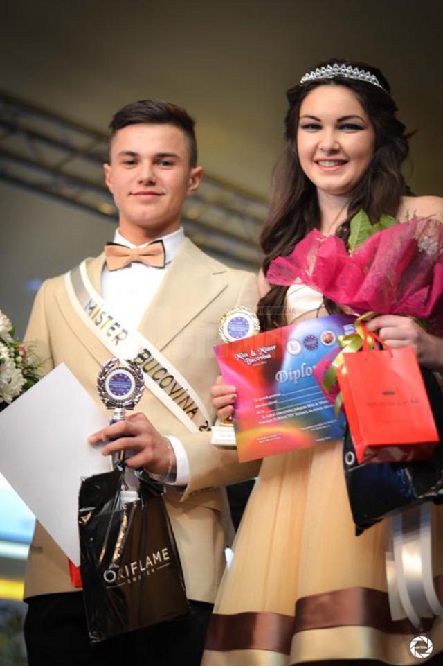 Constantin Gabriel Lupu şi Ana Maria Covaliu, câştigătorii concursului judeţean „Miss & Mister Bucovina”