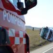 Din cauza autocisternei răsturnate, traficul spre Ardeal a fost blocat două ore