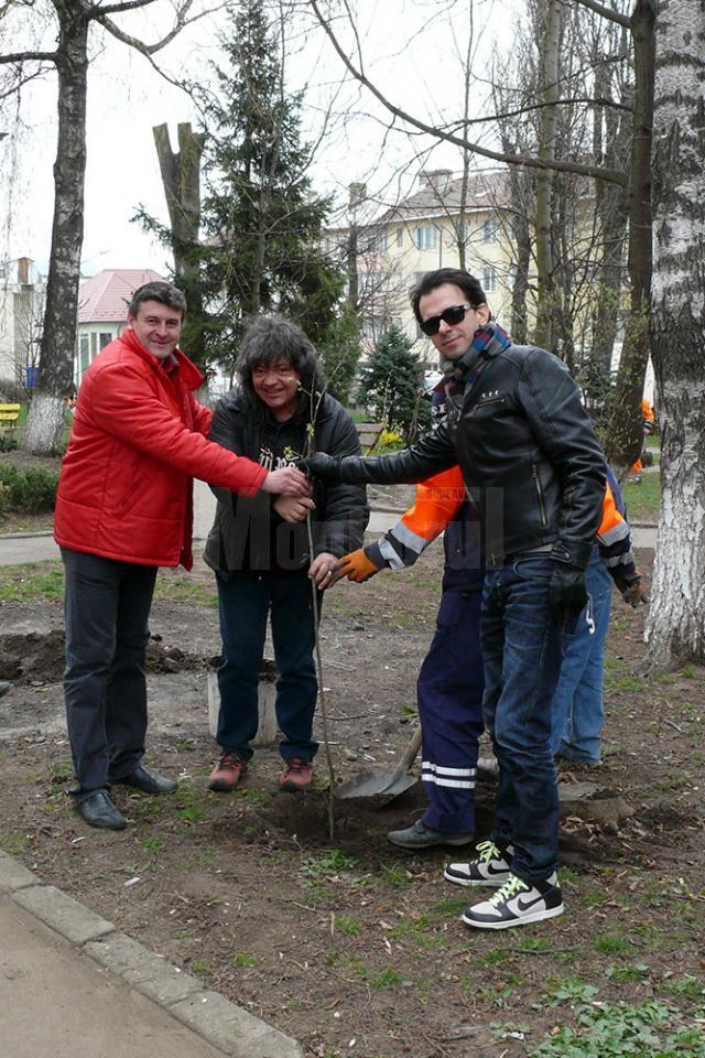 Vedetele au plantat copaci la Fălticeni şi Câmpulung Moldovenesc