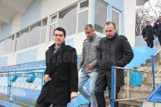 Răzvan Burleanu la finalul partidei de pe Areni, declarând că i-a plăcut meciul Rapid-Farul