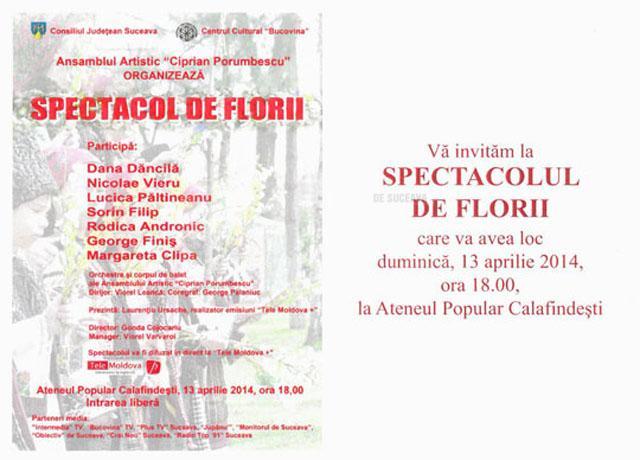 Spectacol de Florii, la Calafindeşti