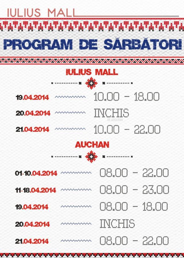 Programul de Paşte la Iulius Mall Suceava