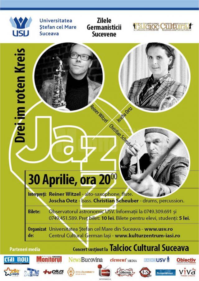 Concert de jazz cu trupa germană Drei im roten Kreis, la Talcioc Cultural