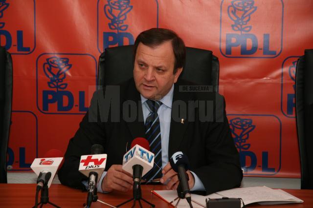 Preşedintele Organizaţiei Judeţene Suceava a PDL, senatorul Gheorghe Flutur