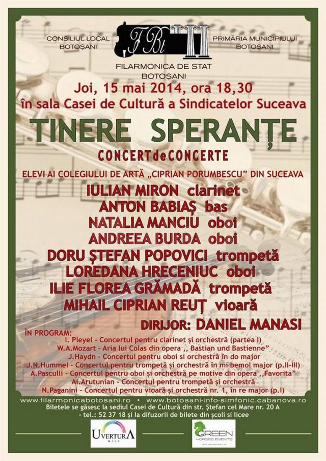 Concertul „Tinere speranţe”