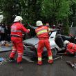 Simularea unui accident rutier soldat cu victime