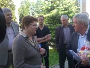 Mircea Diaconu a venit să le mulţumească sucevenilor care i-au susţinut candidatura la Parlamentul European