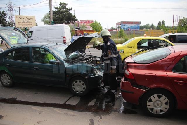 Accident în lanţ pe Calea Unirii din Suceava