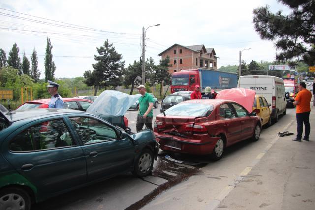 Accident în lanţ pe Calea Unirii din Suceava