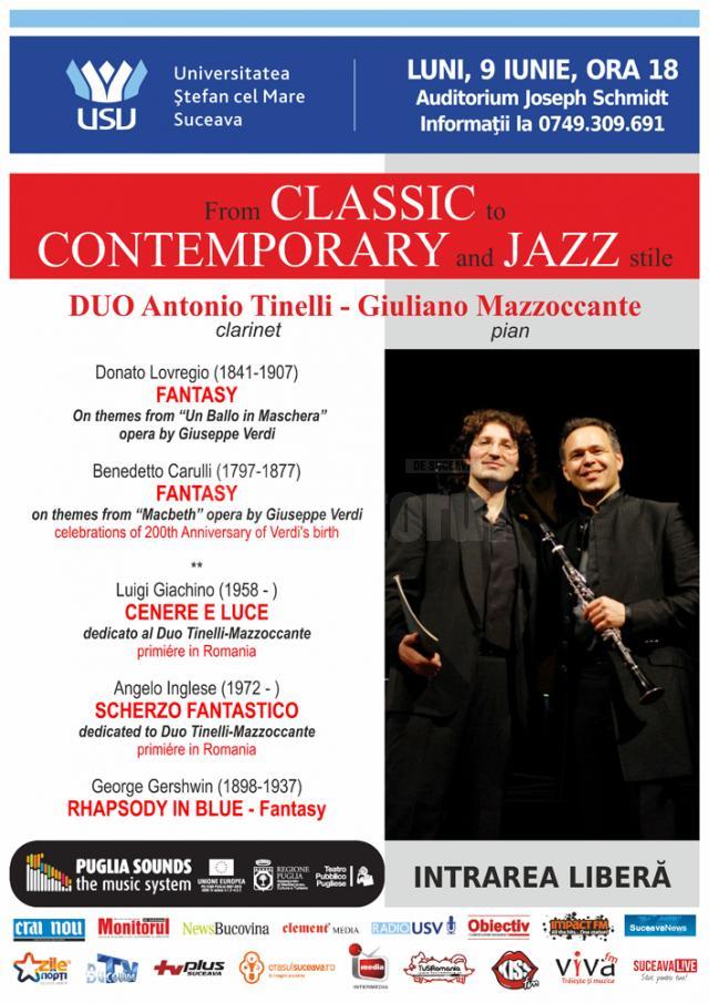 Concert „From classic to contemporary and jazz stile”, la USV