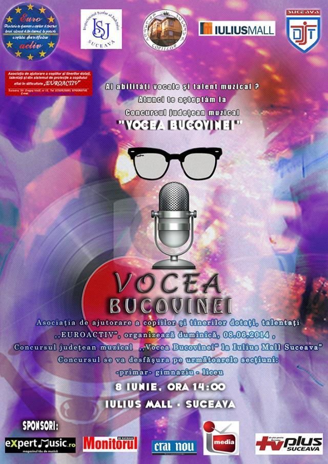 Concursul judeţean de muzică uşoară „Vocea Bucovinei”, duminică, la Iulius Mall