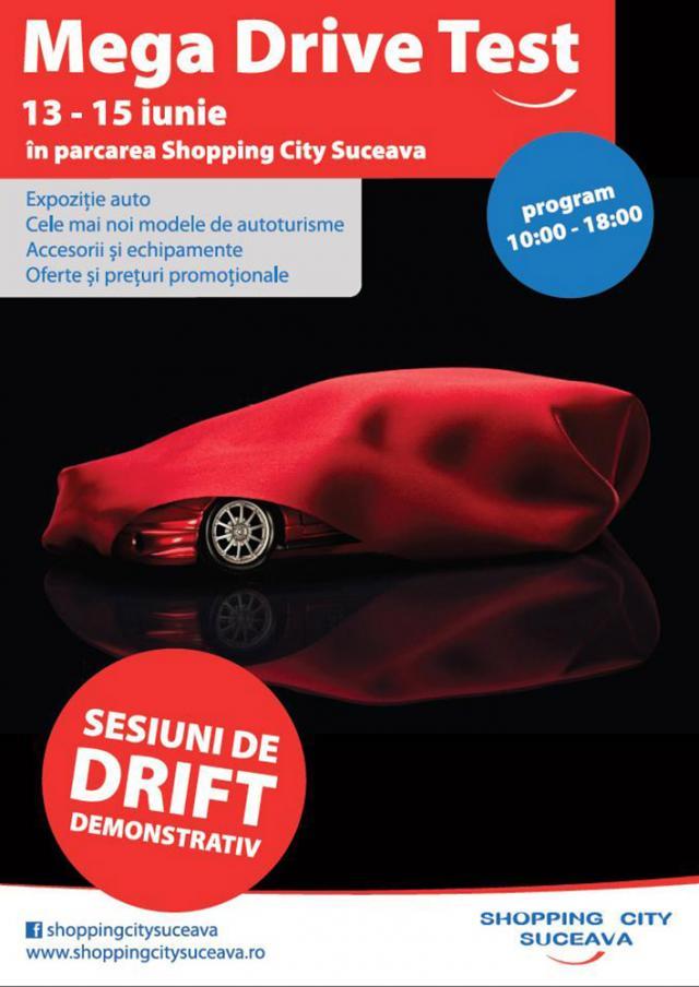 Expoziţie auto şi sesiuni de Drift demonstrativ, la Shopping City Suceava