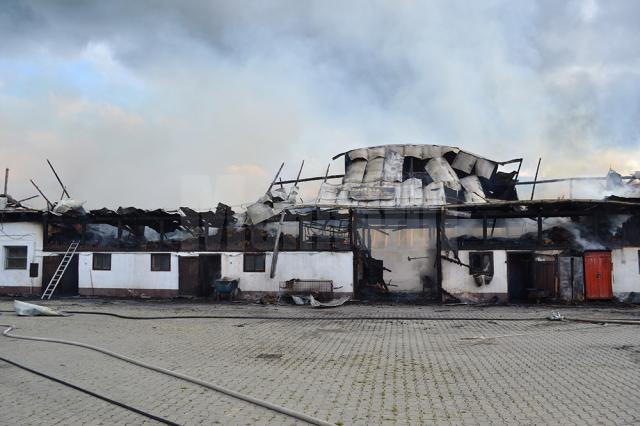 Clădirea în care se afla ferma a fost puternic afectată de incendiu