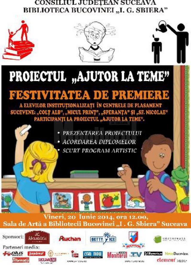 Proiectul „Ajutor la teme” - Festivitate de premiere