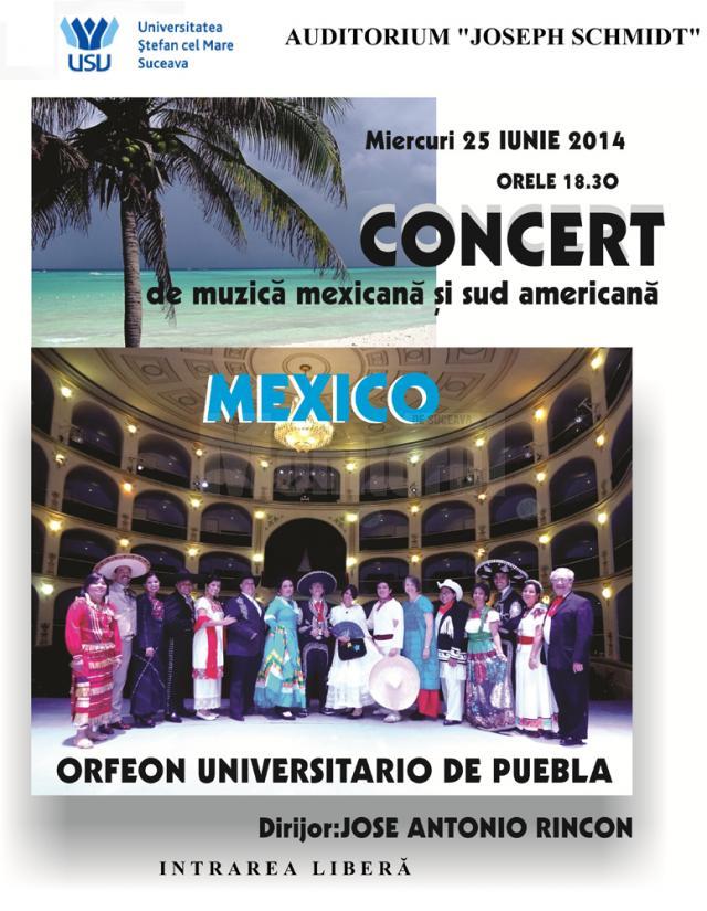 Concert de muzică mexicană și sud-americană, la Suceava