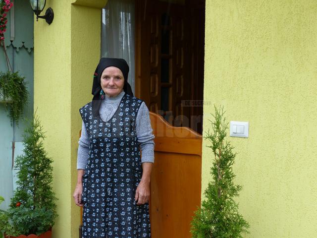 Maria Cociorvan, ieri, în casa ei de la Iaslovăţ