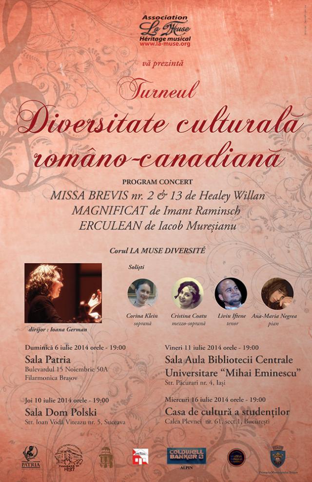 Corul La Muse Diversité – Turneul diversitate culturală româno-canadiană ajunge pe 10 iulie la Suceava