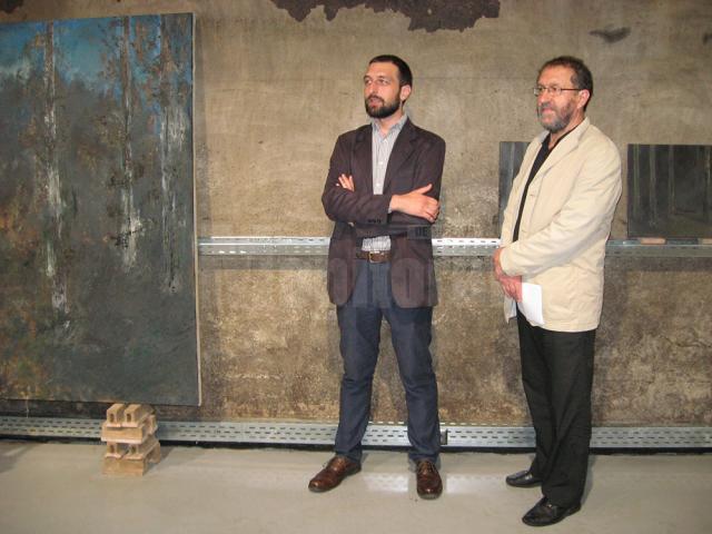Artistul plastic Mircea Teleagă şi arh. Constantin Gorcea