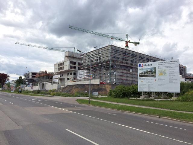 Extinderea spitalului din Heilbronn a însemnat lucrări pe o suprafaţă de circa 27.000 mp