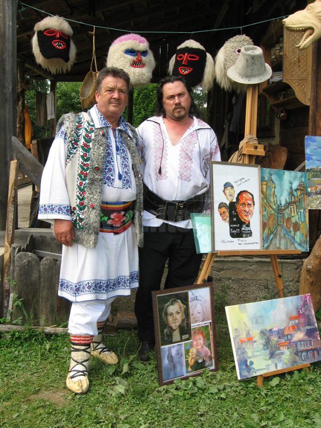 Meşterul popular Stan Dănuţă şi artistul plastic Florin Grosu