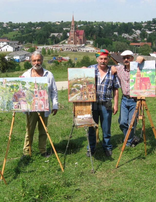 Obiectivul cel mai provocator pentru atelierul de weekend a fost Biserica romano-catolică din Cacica