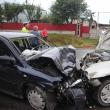 În accidentul de la Stroieşti, ambele mașini au fost avariate puternic în partea din față
