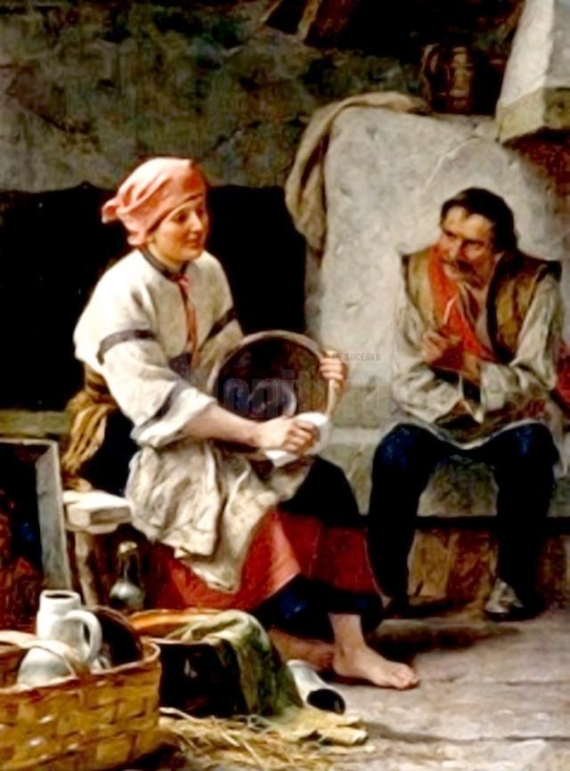 Coliba din Carpaţi (huţulă) – tablou de Julius Zalaty Zuber (1867-1918)