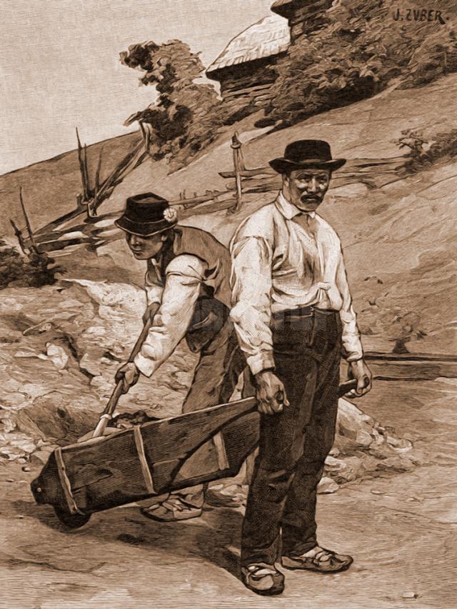 C70: Nemţi din Iacobeni – desen de Julius Zalaty Zuber (1867-1918)