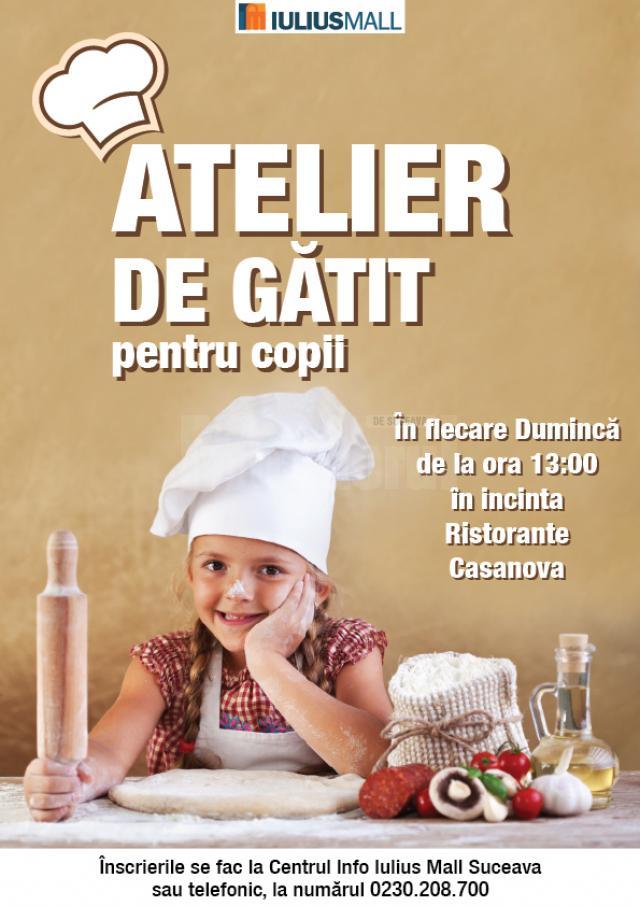 Copiii pasionaţi de arta culinară pot participa la atelierul de gătit