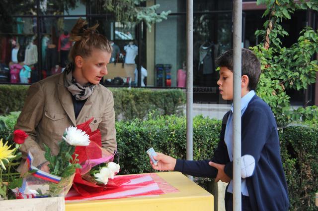 Vânzări record de flori în prima zi de școală