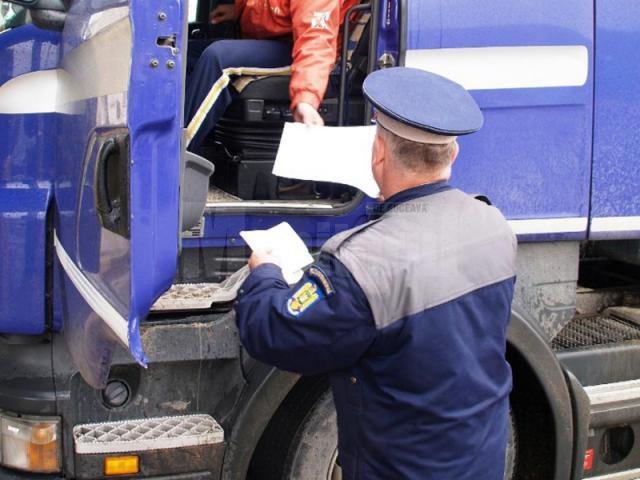 Control al poliţiei printre transportatorii auto