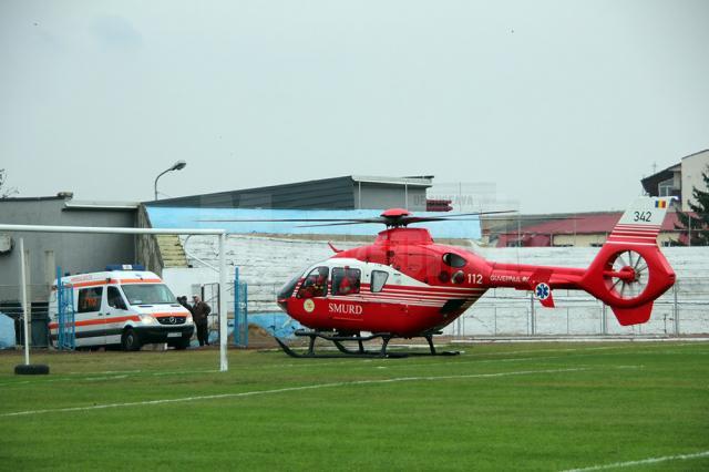 Elicopterul SMURD a preluat copilul de la Suceava pentru a/l transporta la Spitalul de Copii „Sfânta Maria” din Iaşi