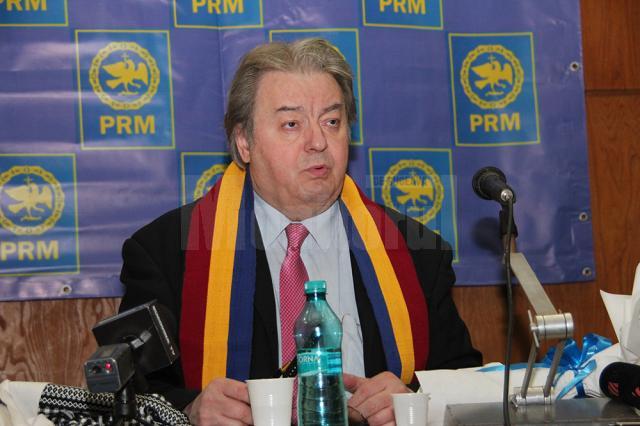 Candidatul PRM pentru funcţia de preşedinte al României, Corneliu Vadim Tudor