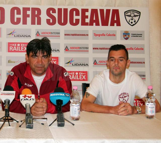 Antrenorul Bogdan Tudoreanu şi căpitanul Dorin Semeghin sunt optimişti înaintea meciului de la Bacău