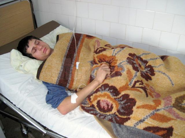 Ilie Emanuel Miron, în 2011, în spitalul din Rădăuţi, înainte de a fugi din unitatea medicală