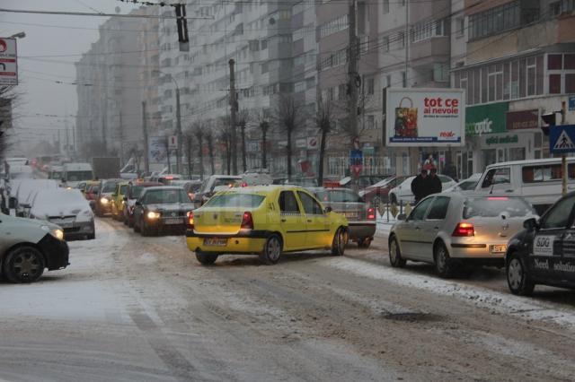 Zăpadă în municipiul Suceava, pe 2 decembrie