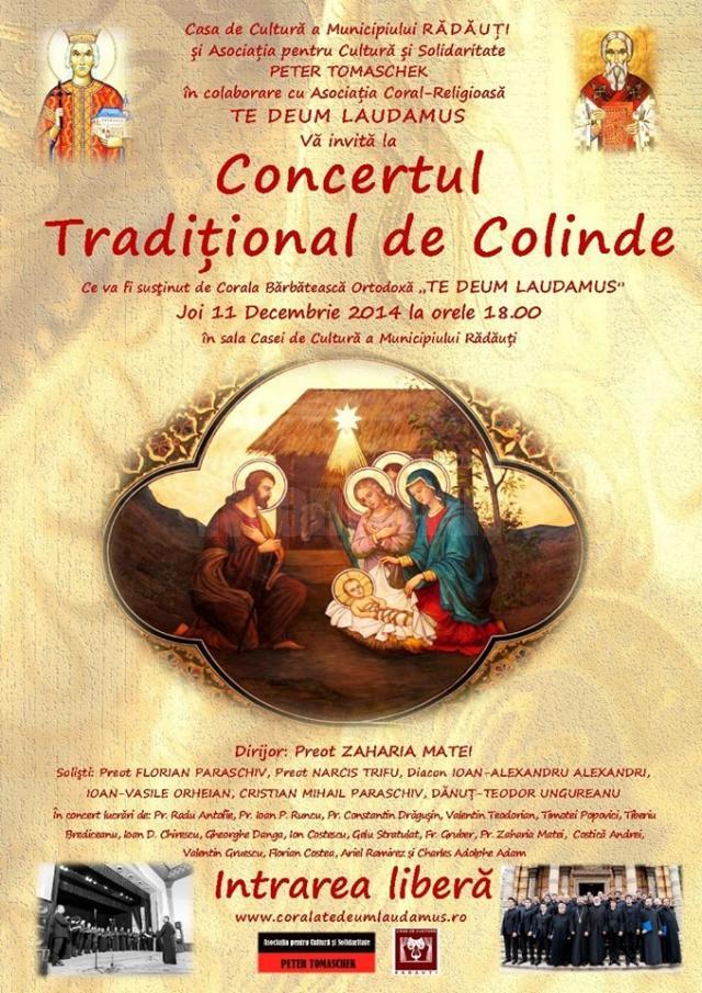 Concertul Tradiţional de Colinde, la Rădăuţi