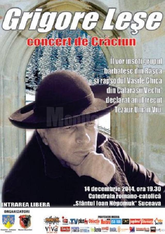 Concert de Crăciun susţinut de Grigore Leşe