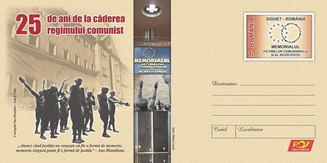 Plic de corespondenţă care marchează împlinirea a 25 de ani de la căderea regimului comunist
