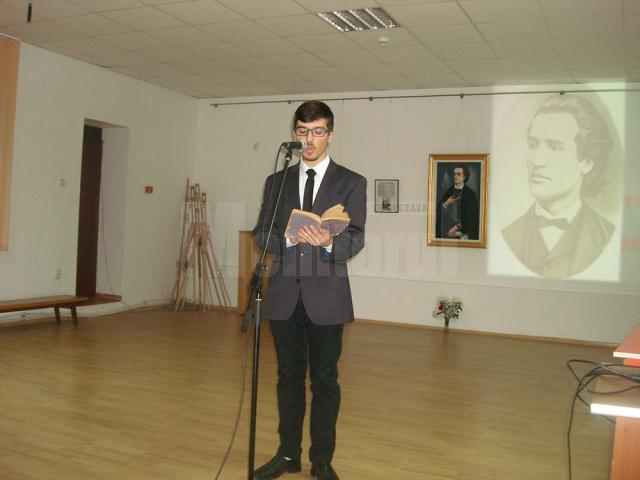 Poetul Mihai Eminescu a fost omagiat şi la Fălticeni